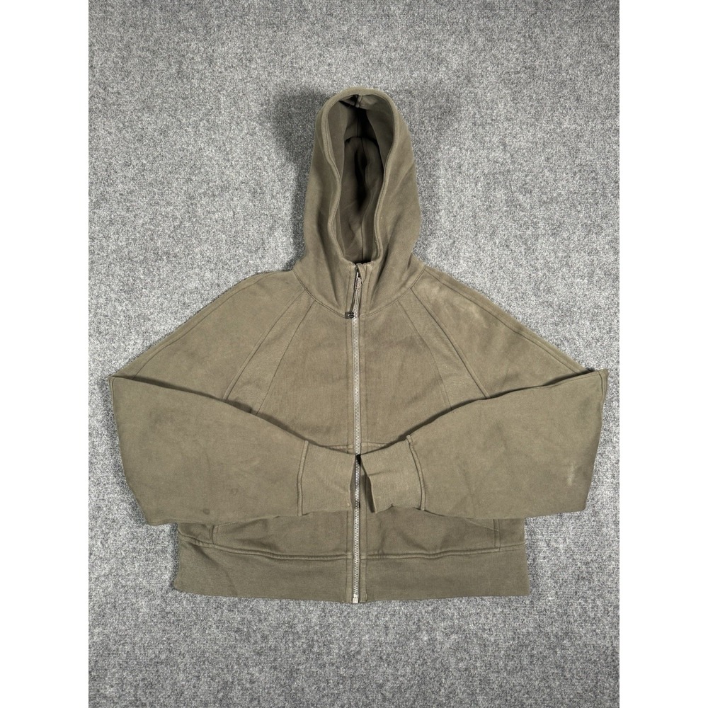 Lululemon Scuba Oversized Full Zip Hoodie Womens Size XS/S Army Green Sweatshirt